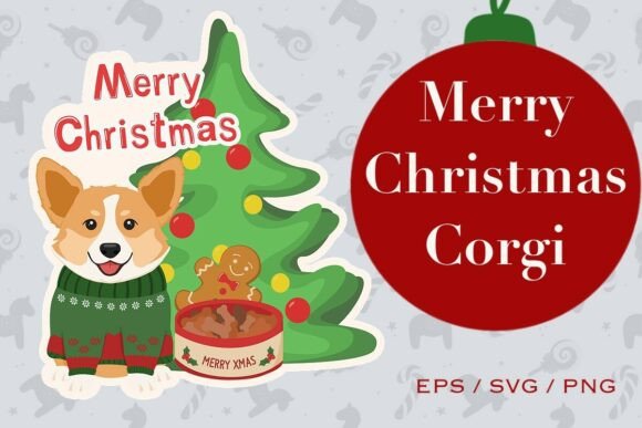 Adorable Christmas Corgi Graphics for Holiday Illustrations