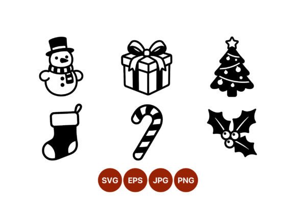 Christmas Blackboard Vector Icons: A Versatile Graphics Set