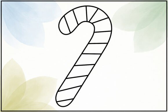 Christmas Candy Cane Line Art: A Festive Graphic for Local Brands