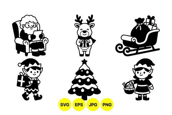 Christmas Elf Santa Silhouette SVG: A Festive Graphics Asset