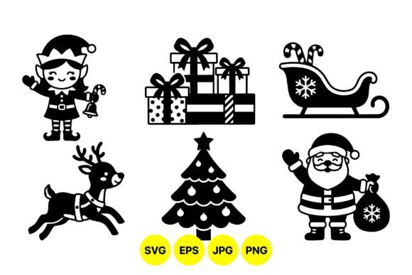 Christmas Holiday SVG Icons Set: A Festive Embroidery Must-Have