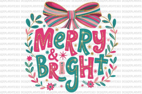 Christmas Merry Bright Png: A Festive Graphics and Illustrations Asset