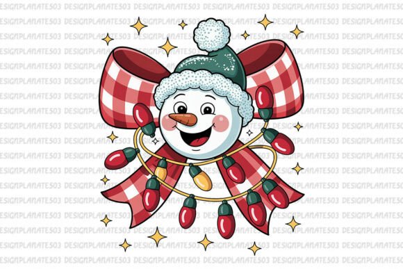 Christmas Snowman and Bow PNGs: Festive Graphics for Local Brands