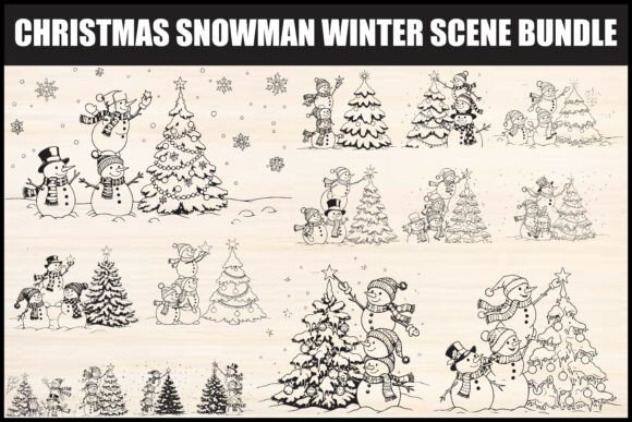 Christmas Snowman Winter Scene Bundle: A Graphics Review