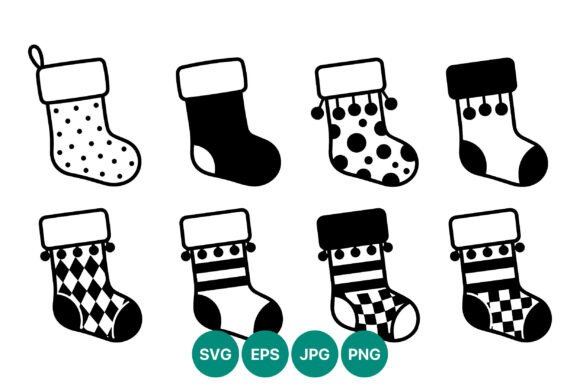 Christmas Stockings Vector: A Versatile Graphics Set for Illustrations