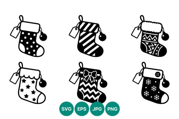 Christmas Stockings Vector Set: A Versatile Graphics and Illustrations Asset