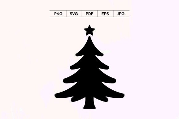 Christmas Tree Silhouette Icon: A Versatile Graphics Asset