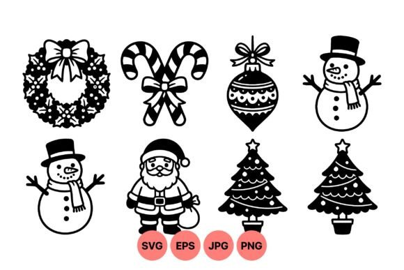 Classic Christmas SVG Icons: A Versatile Graphics Set