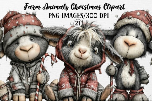 Farm Animals Christmas Clipart: A Festive Embroidery Review