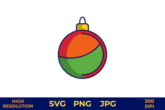 Festive Christmas Ornament Ball Vector for Creative Graphics