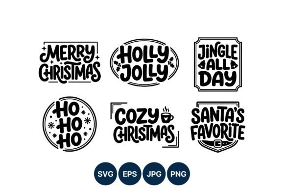 Merry Christmas Holly Jolly Lettering: Festive Graphics for Handmade Creations