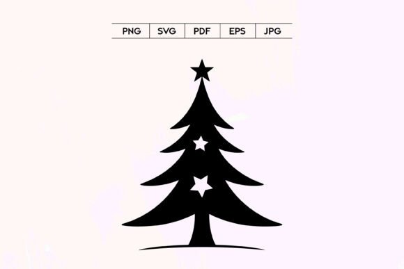 Minimal Christmas Tree with Star Icon: A Graphics Must-Have