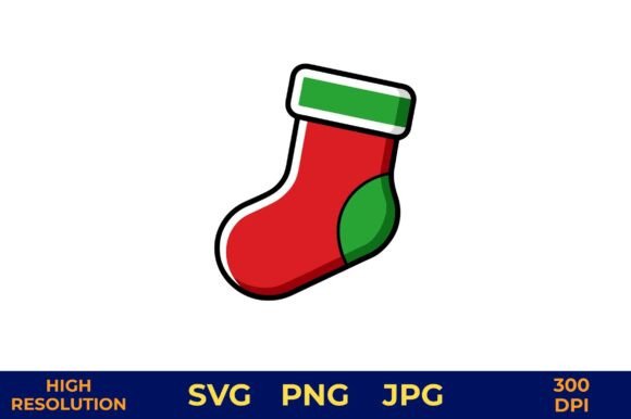 Red Christmas Stocking Vector: A Festive Graphics Must-Have