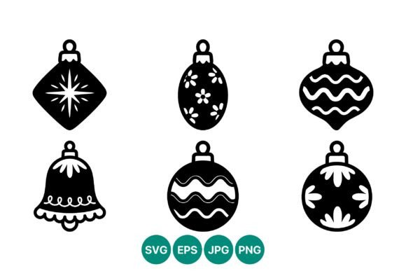 Review: Six Black and White Christmas Ornament Graphics